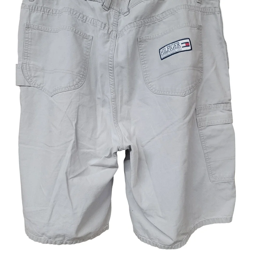 VTG Y2K GorpcoreTommy Hilfiger Mens Gray Cargo Painter Utility Shorts Size‎ 40